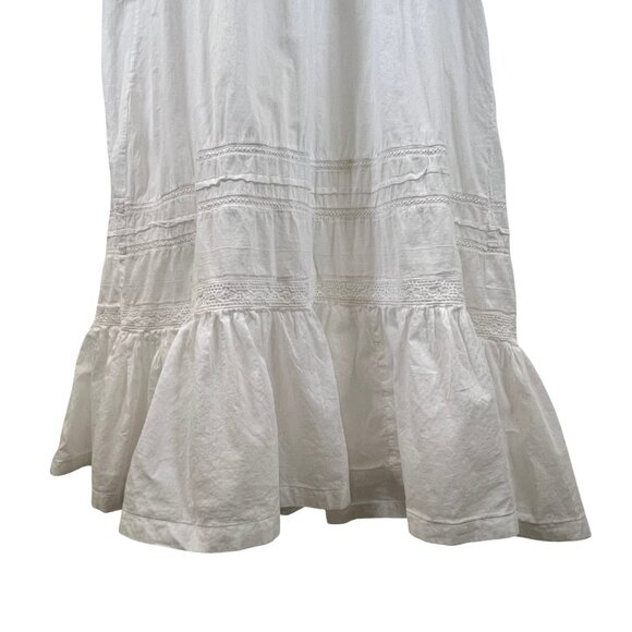 White Zara Cotton 3/4 Sleeve Midi Dress Size XL but fits like Medium - Picture 4 of 11